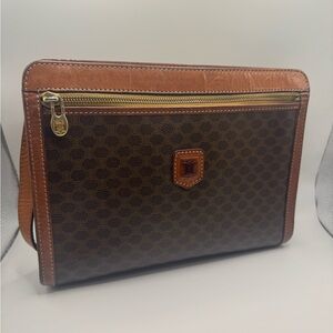 Celine Brown and Tan Clutch